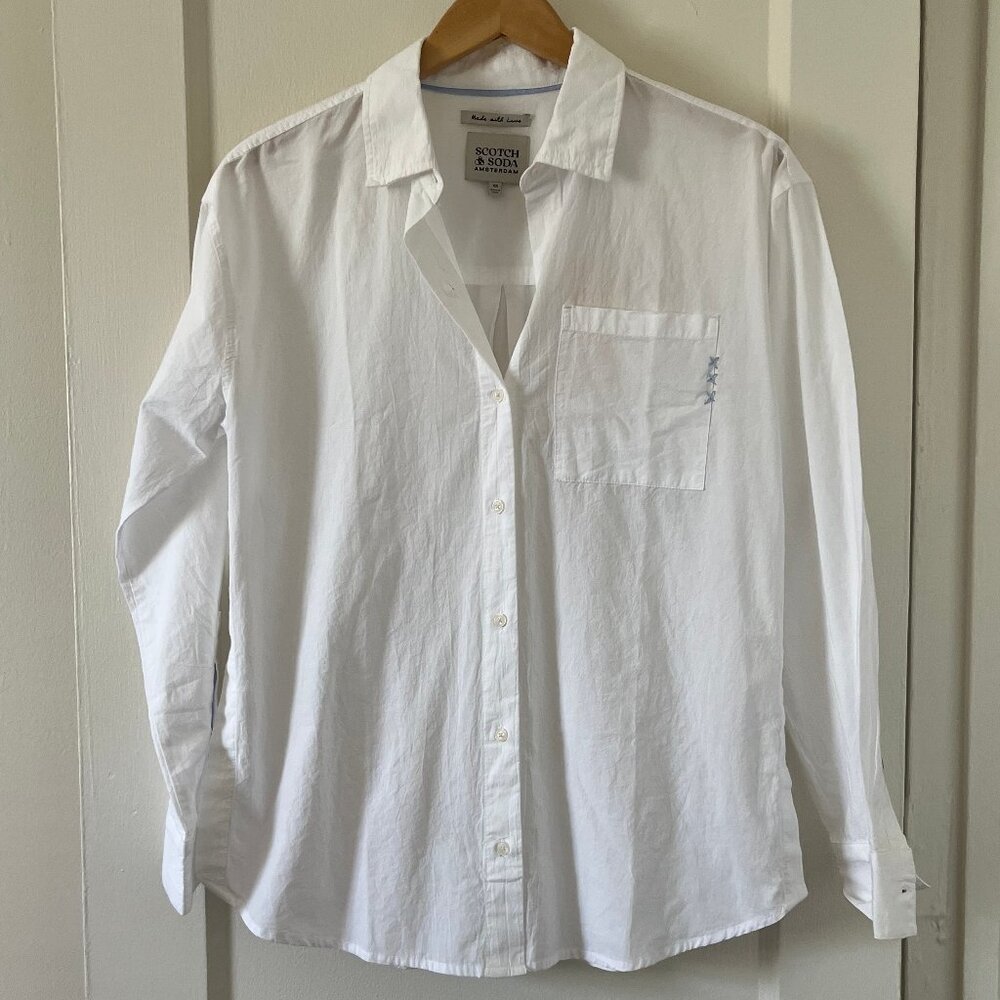 NWT: Scotch & Soda White Button Down Shirt, XSmall